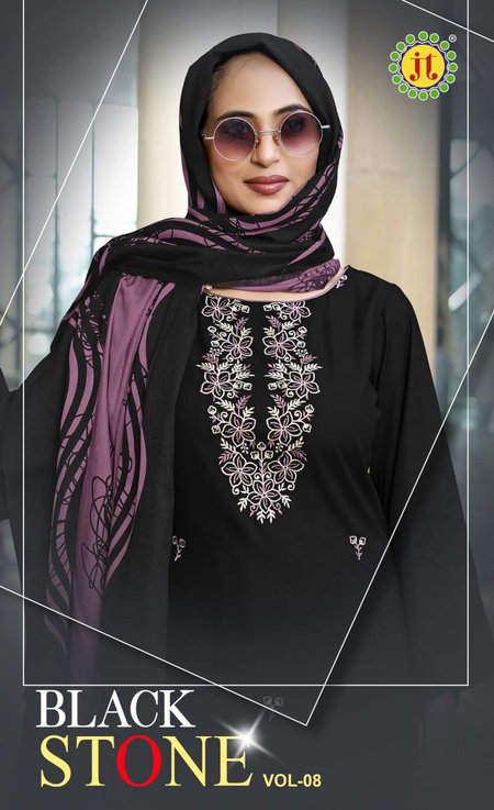 Black Stone Vol 8 By Jt Rayon Embroidered Dress Material Wholesale Suppliers In Mumbai